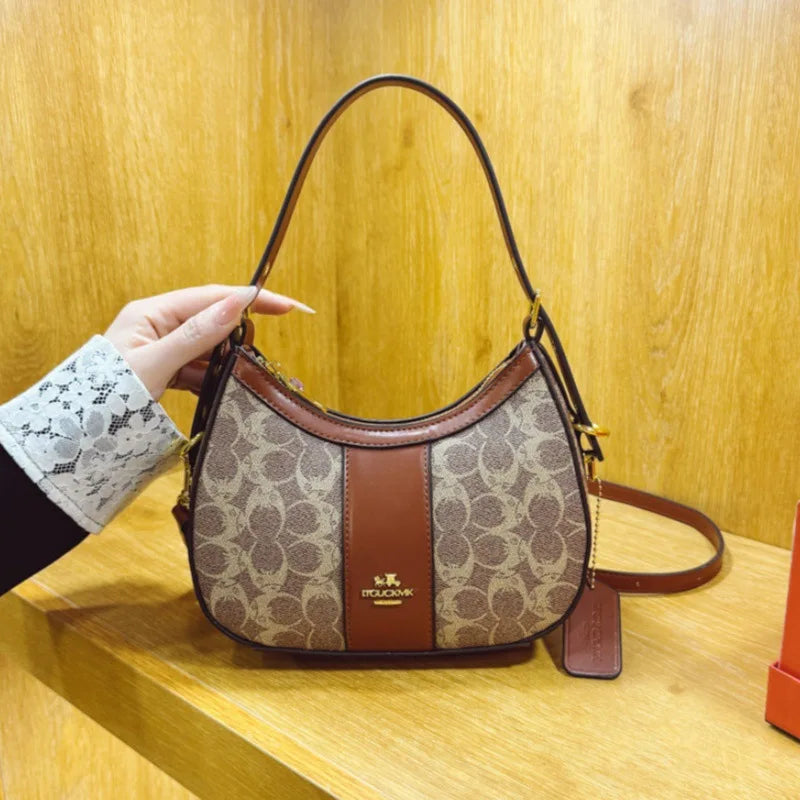 2026 New Ladies' Luxury Handbag High Quality PU Retro Printed Underarm Bag For Women Classic Leather Crossbody Shoulder Bag